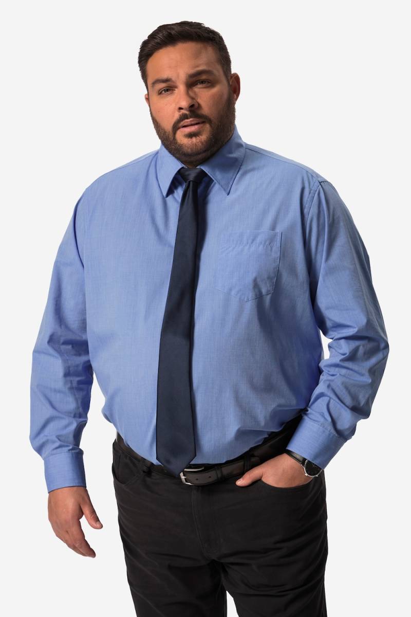Große Größen Men+ Businesshemd, Herren, blau, Größe: L, Polyester/Baumwolle, Men Plus von Men Plus