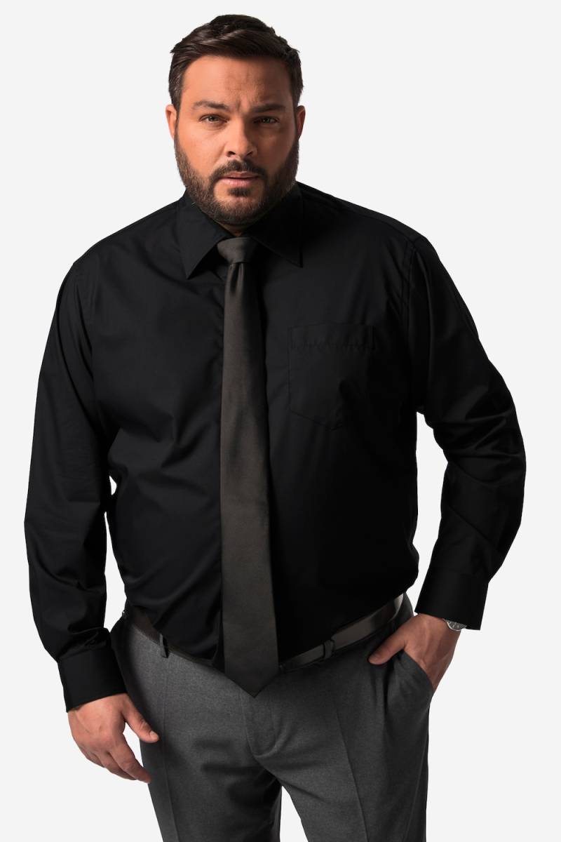 Große Größen Men+ Businesshemd, Herren, schwarz, Größe: 4XL, Polyester/Baumwolle, Men Plus von Men Plus