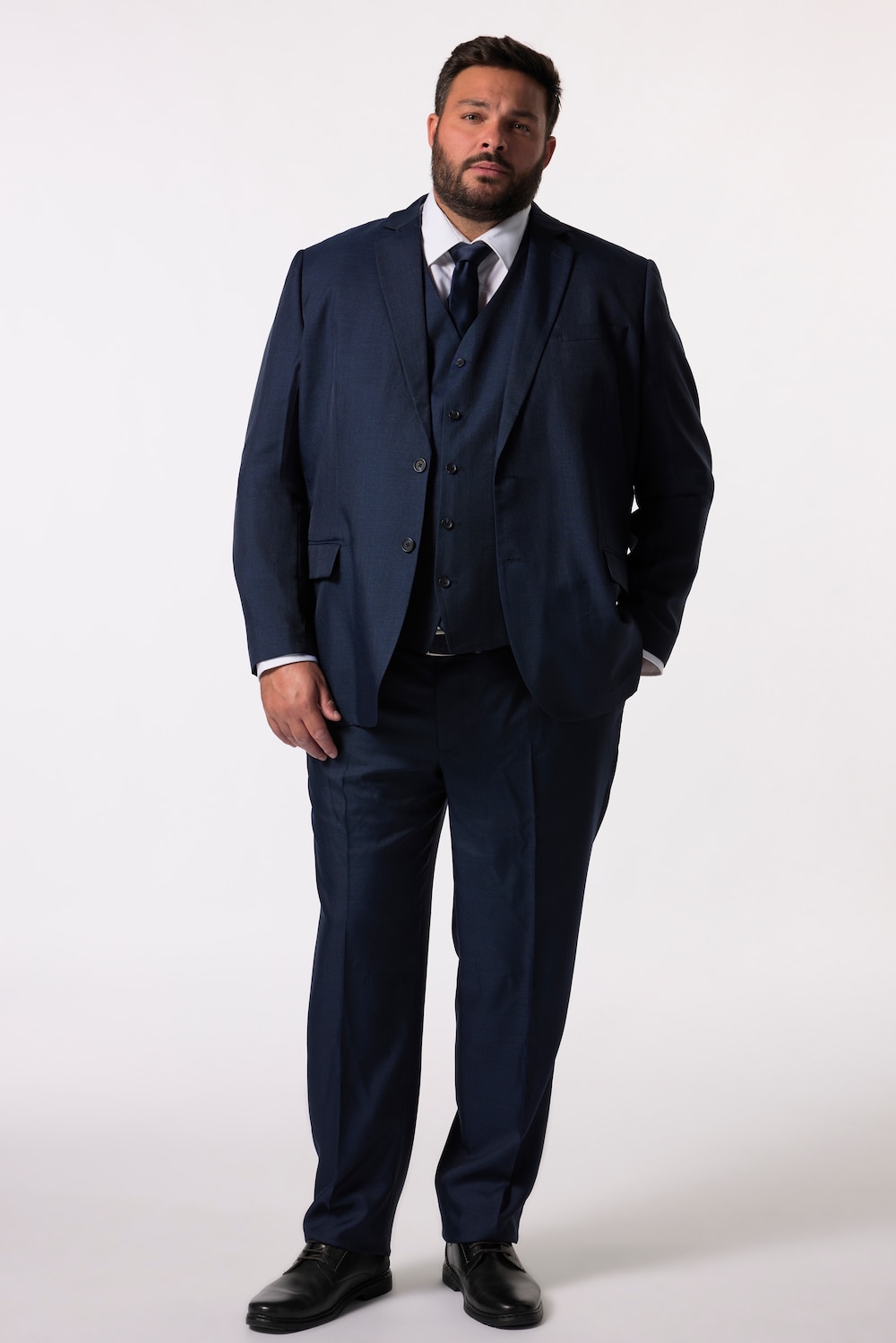 Große Größen Men+ Businessweste Florenz, Herren, blau, Größe: 70, Polyester, Men Plus von Men Plus