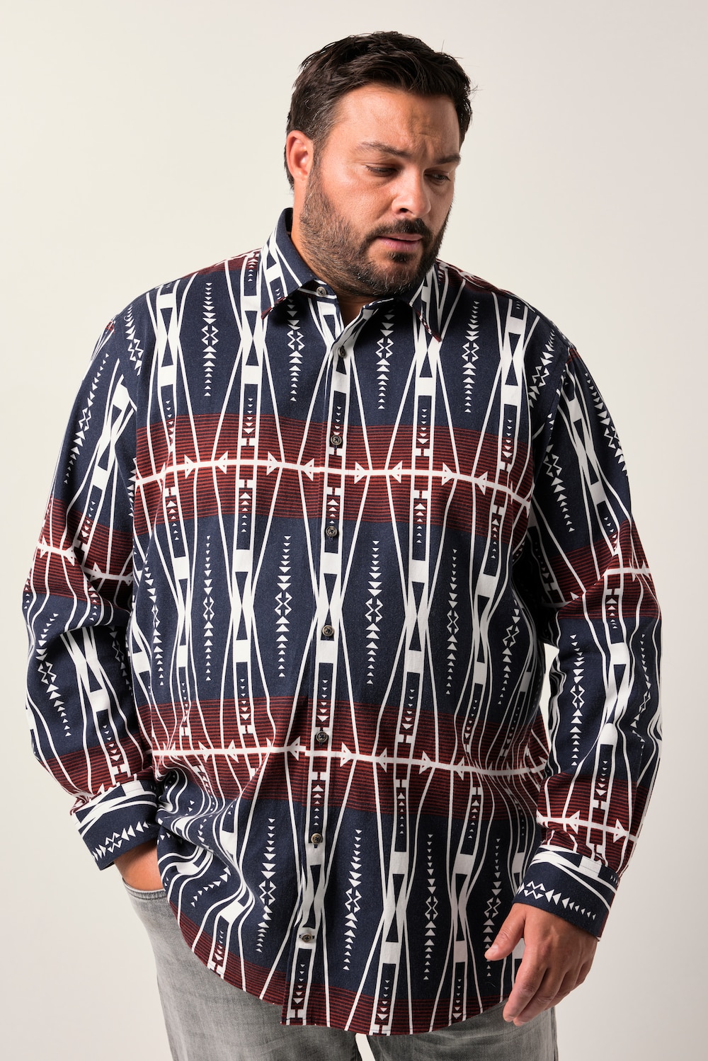 Große Größen Men+ Flanellhemd, Herren, blau, Größe: 4XL, Baumwolle, Men Plus von Men Plus
