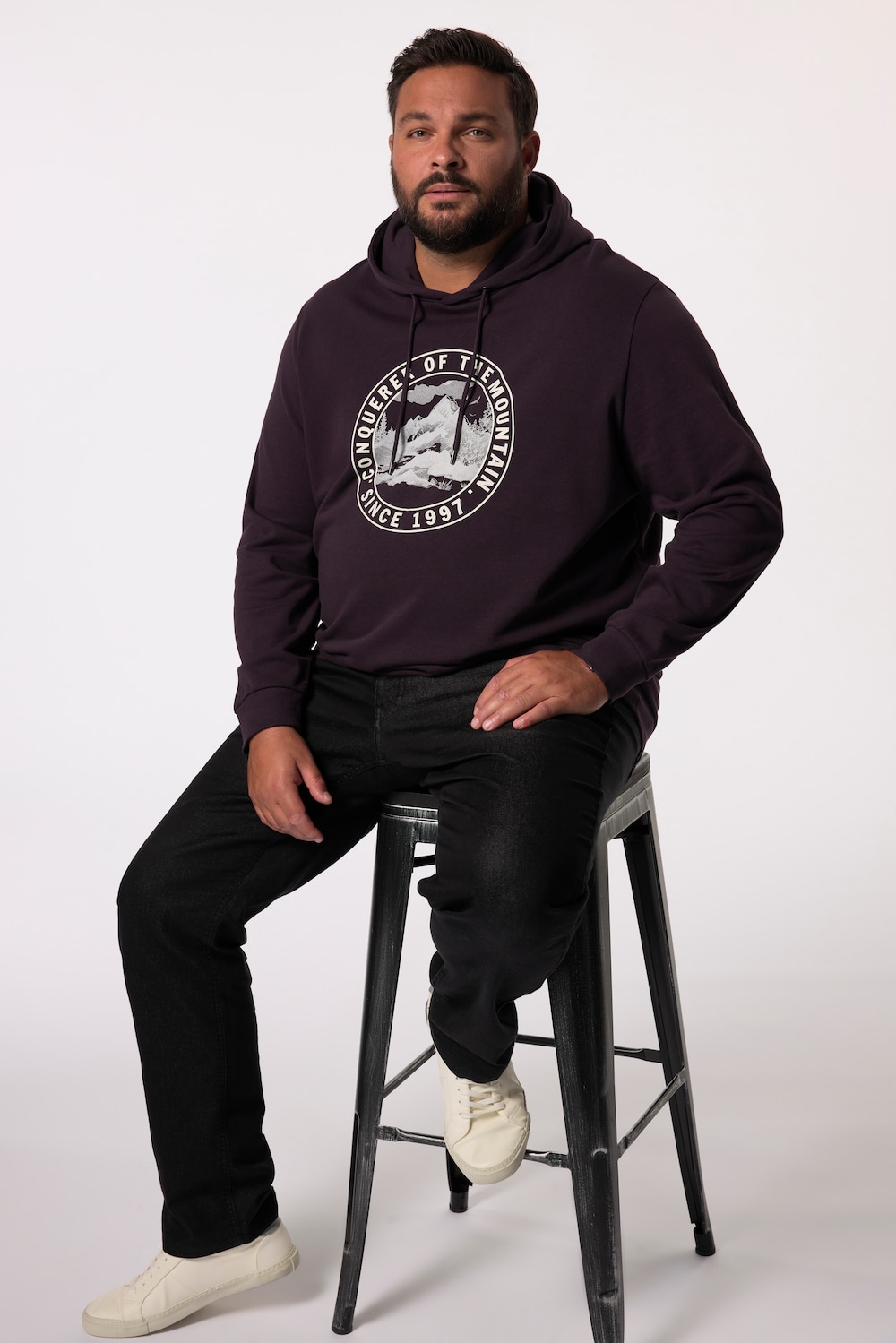 Große Größen Men+ Hoodie, Herren, lila, Größe: 5XL, Baumwolle, Men Plus von Men Plus