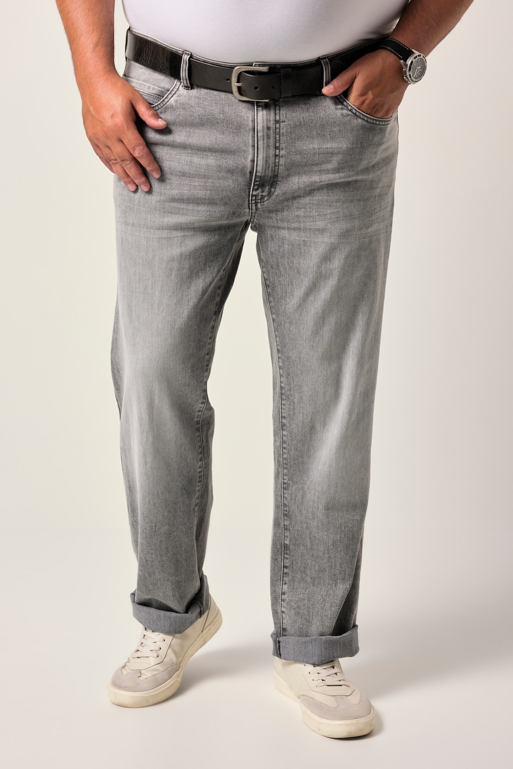 Große Größen Men+ Jeans, Herren, grau, Größe: 27, Baumwolle/Polyester, Men Plus von Men Plus