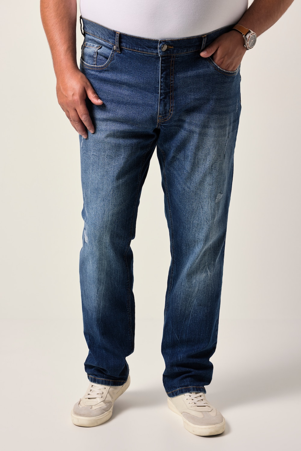 Große Größen Men+ Jeans Bauchfit, Herren, blau, Größe: 60, Baumwolle, Men Plus von Men Plus