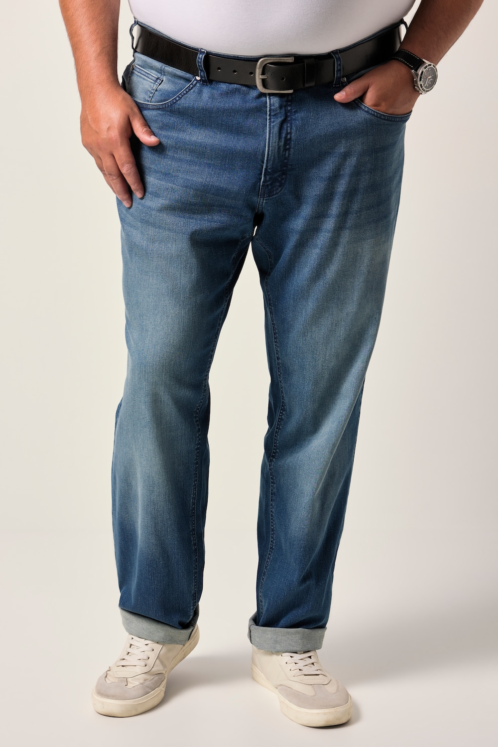 Große Größen Men+ Jeans Bauchfit, Herren, blau, Größe: 64, Baumwolle, Men Plus von Men Plus