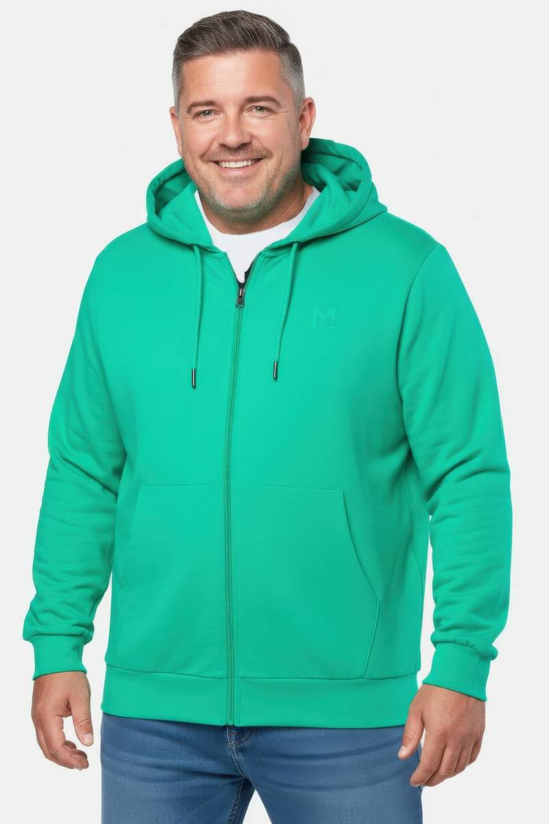 Große Größen Men+ Kapuzen-Sweatjacke, Herren, türkis, Größe: 8XL, Baumwolle, Men Plus von Men Plus