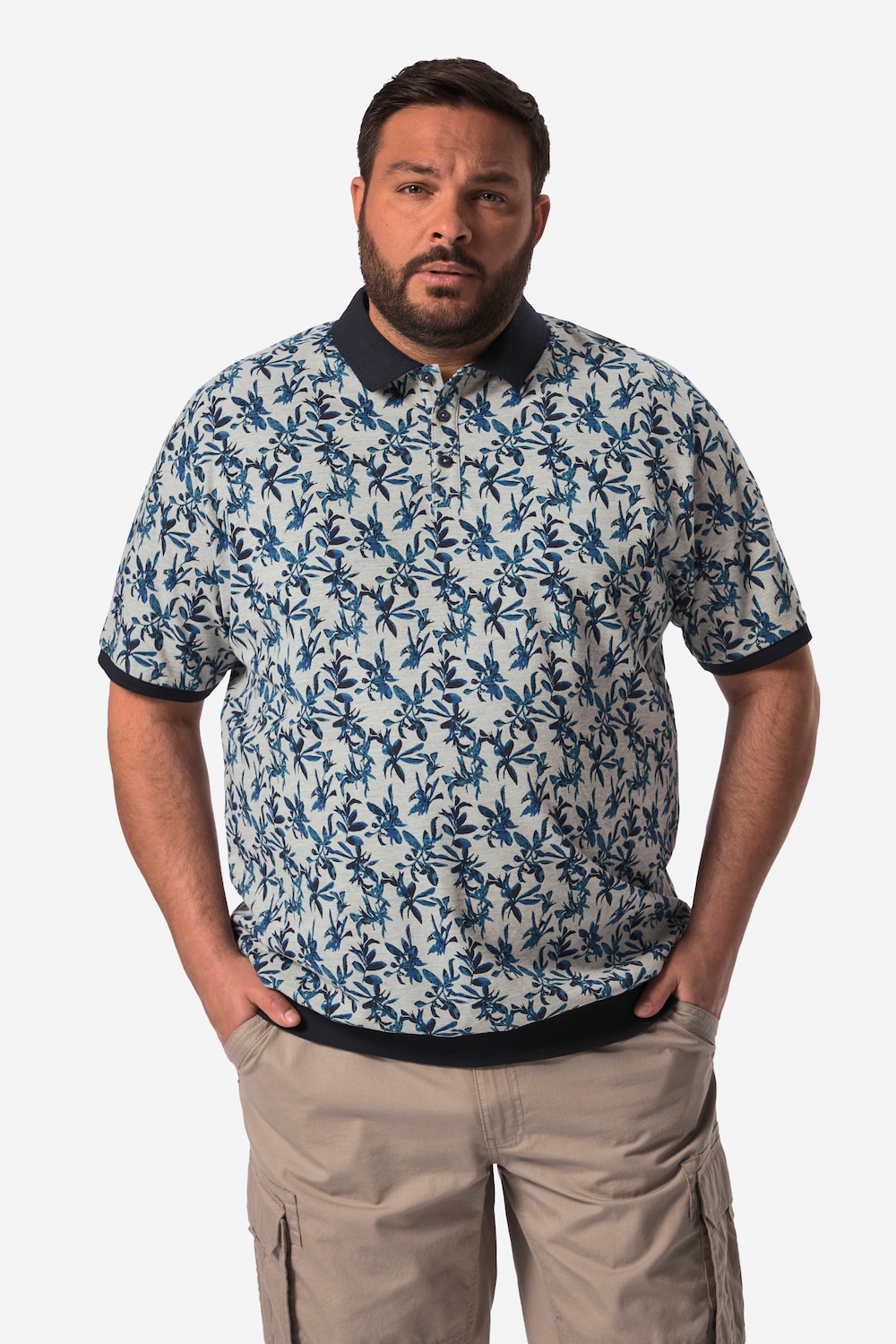 Große Größen Men+ Poloshirt, Herren, grau, Größe: 76/78, Baumwolle/Viskose, Men Plus von Men Plus