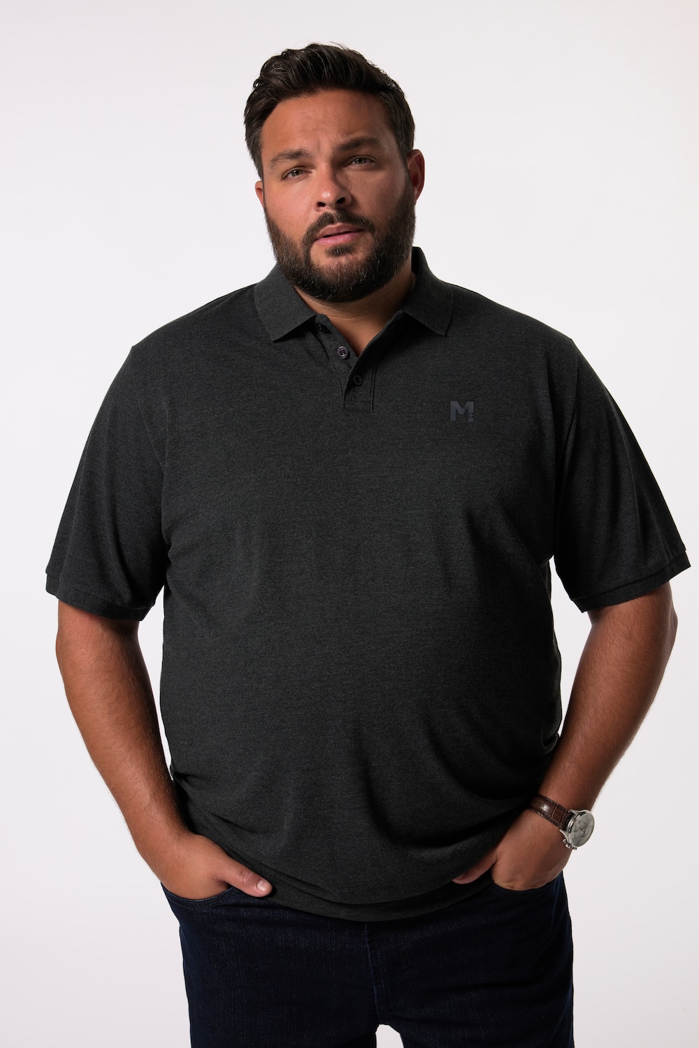 Große Größen Men+ Poloshirt, Herren, schwarz, Größe: 5XL, Baumwolle/Polyester, Men Plus Große Größen Men+ Poloshirt, Herren, schwarz, Größe: 5XL, Baumwolle/Polyester, Men Plus von Men Plus