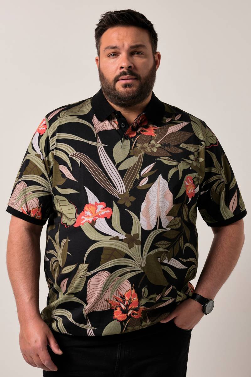 Große Größen Men+ Poloshirt, Herren, schwarz, Größe: 6XL, Baumwolle, Men Plus von Men Plus