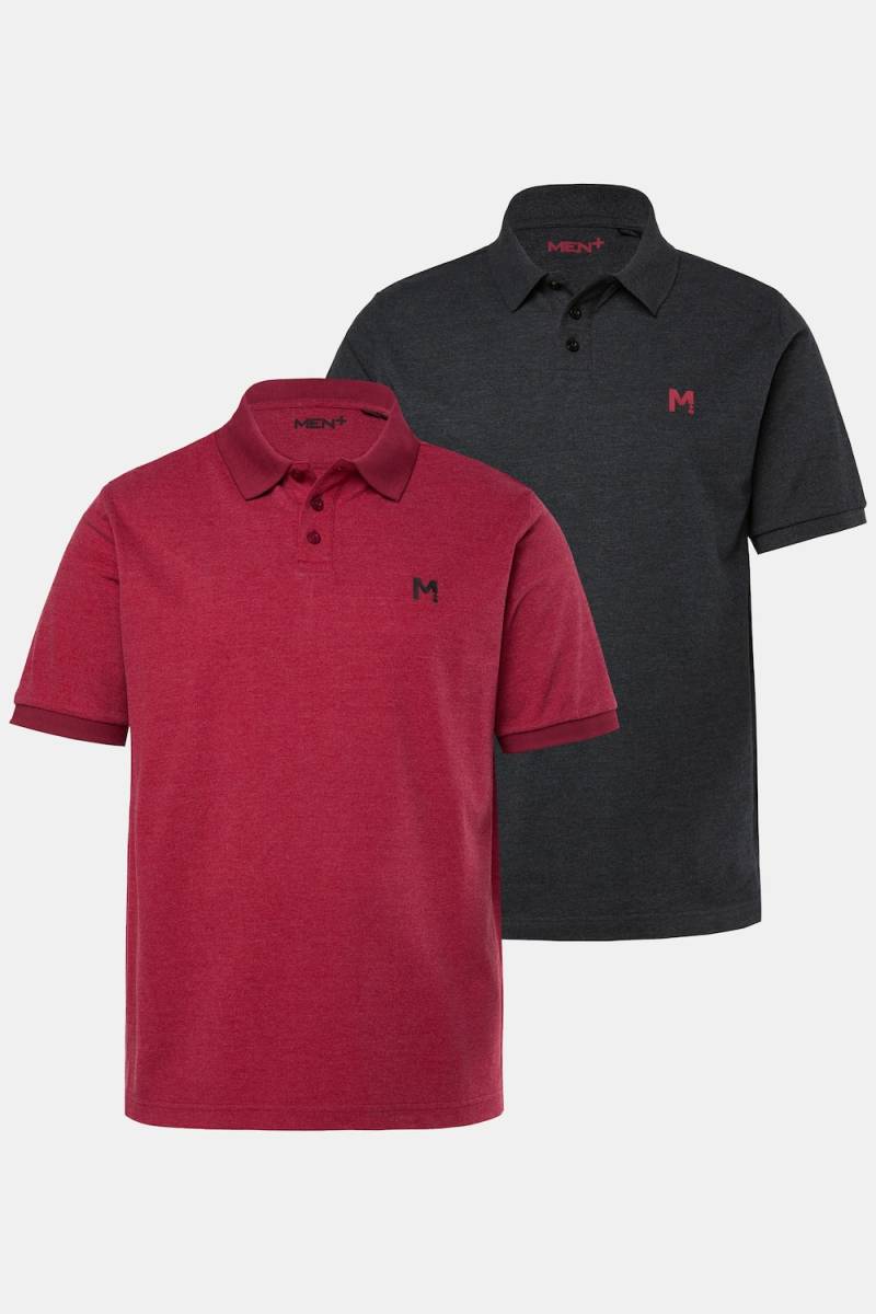 Große Größen Men+ Poloshirts, Herren, rot, Größe: XXL, Baumwolle/Polyester, Men Plus von Men Plus