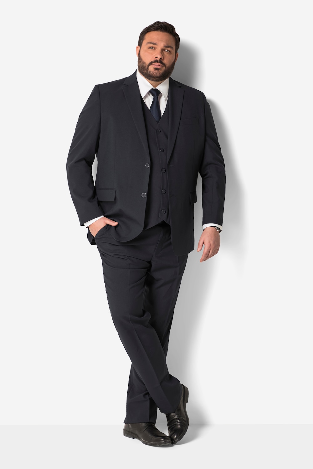 Große Größen Men+ Sakko Baukasten Malaga, Herren, blau, Größe: 74, Polyester, Men Plus von Men Plus