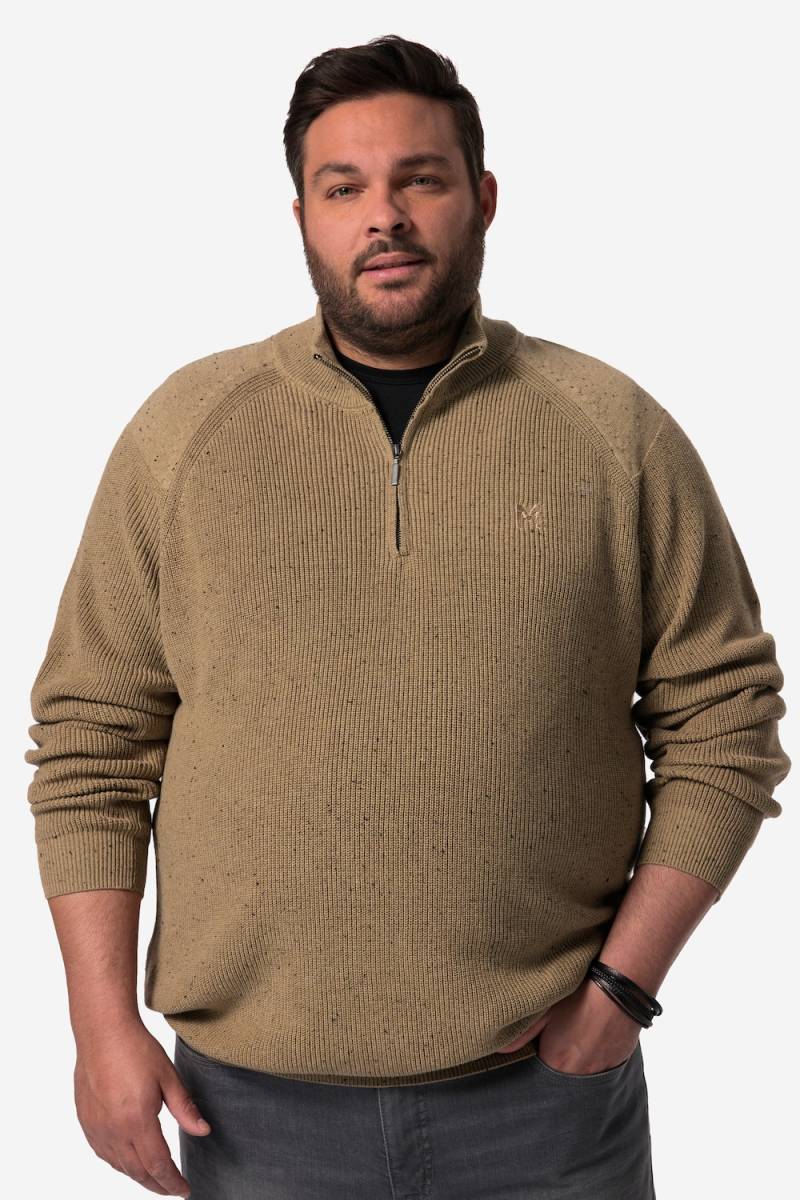 Große Größen Men+ Strick-Troyer, Herren, braun, Größe: 5XL, Polyester/Baumwolle, Men Plus von Men Plus