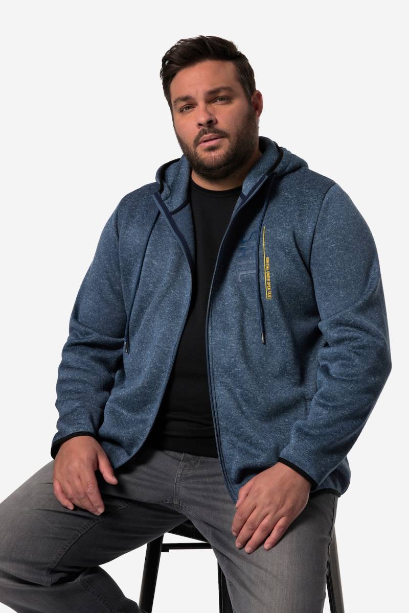 Große Größen Men+ Strickfleece-Jacke, Herren, blau, Größe: XL, Polyester, Men Plus von Men Plus