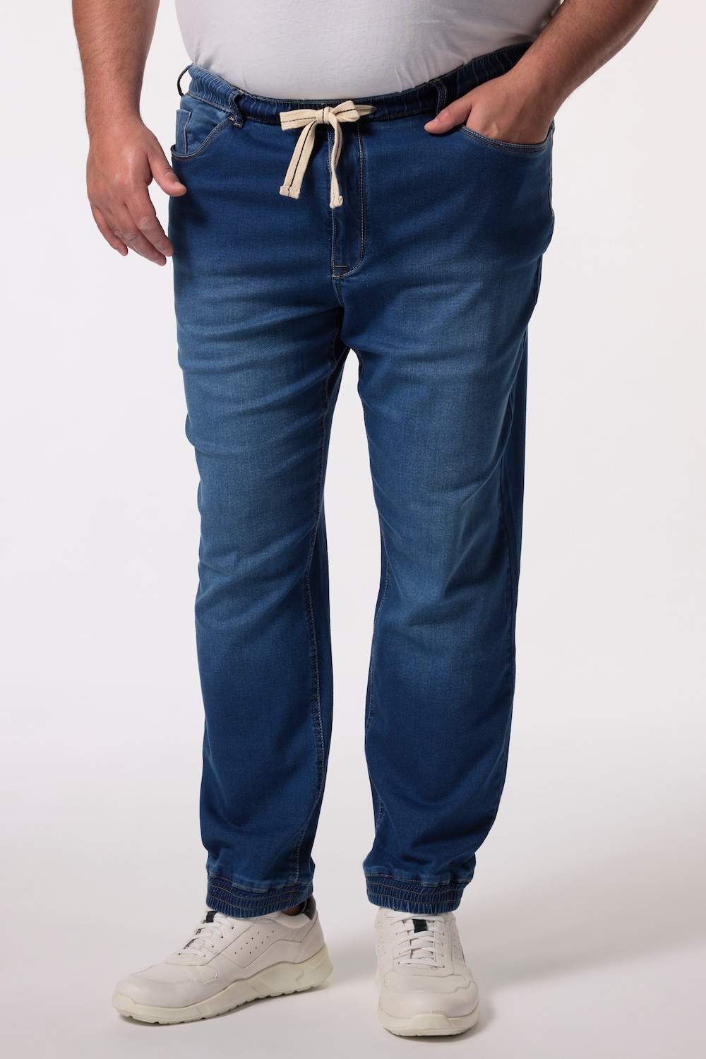 Große Größen Men+ Superstretch-Schlupfjeans, Herren, blau, Größe: 5XL, Baumwolle, Men Plus von Men Plus