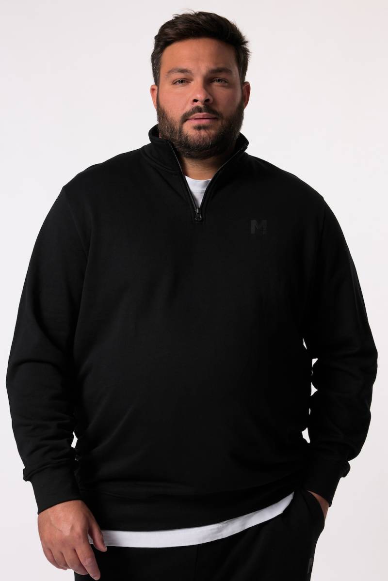 Große Größen Men+ Sweat-Troyer, Herren, schwarz, Größe: 3XL, Baumwolle, Men Plus von Men Plus