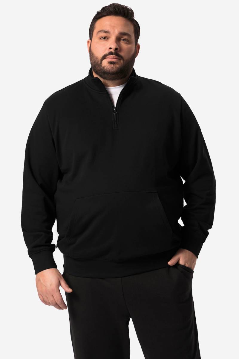 Große Größen Men+ Sweat-Troyer, Herren, schwarz, Größe: 52/54, Baumwolle, Men Plus von Men Plus