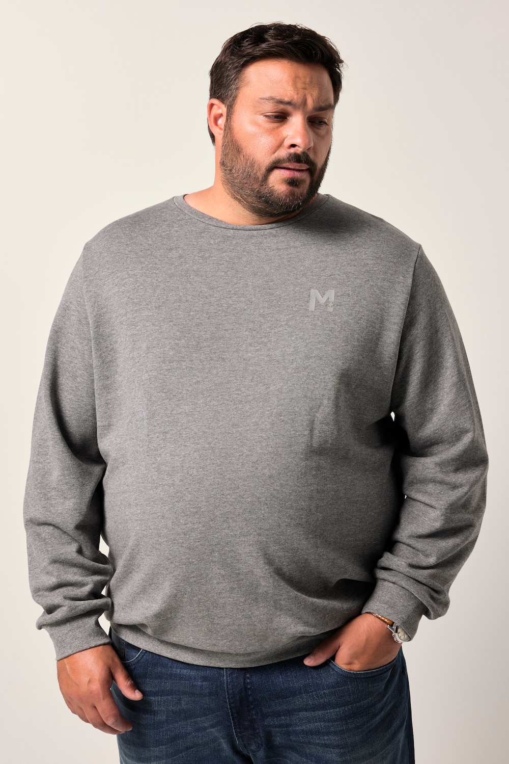 Große Größen Men+ Sweatshirt, Herren, grau, Größe: 4XL, Baumwolle, Men Plus Große Größen Men+ Sweatshirt, Herren, grau, Größe: 4XL, Baumwolle, Men Plus von Men Plus