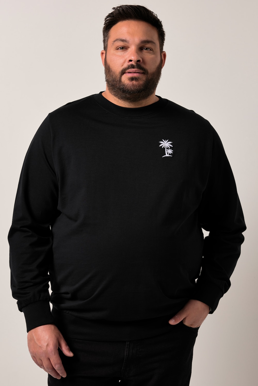 Große Größen Men+ Sweatshirt, Herren, schwarz, Größe: L, Baumwolle, Men Plus Große Größen Men+ Sweatshirt, Herren, schwarz, Größe: L, Baumwolle, Men Plus von Men Plus