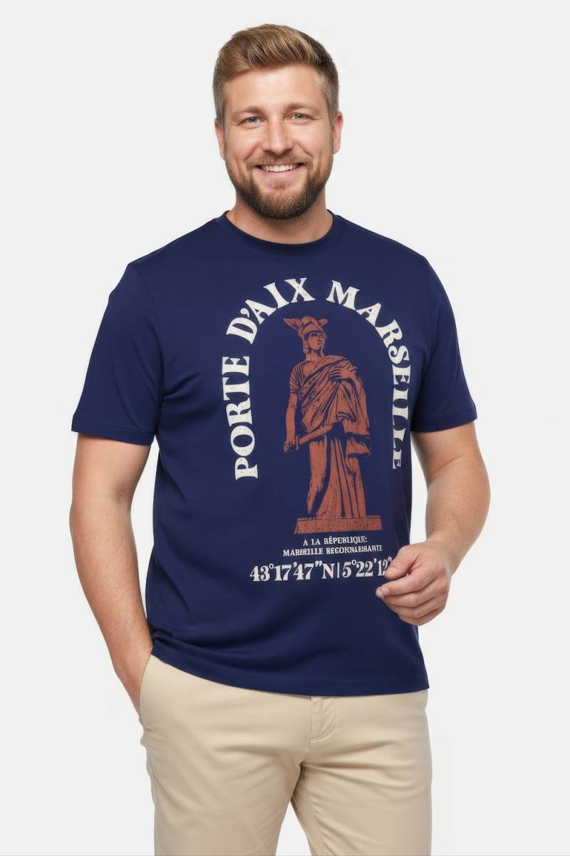 Große Größen Men+ T-Shirt, Herren, blau, Größe: XL, Baumwolle, Men Plus von Men Plus