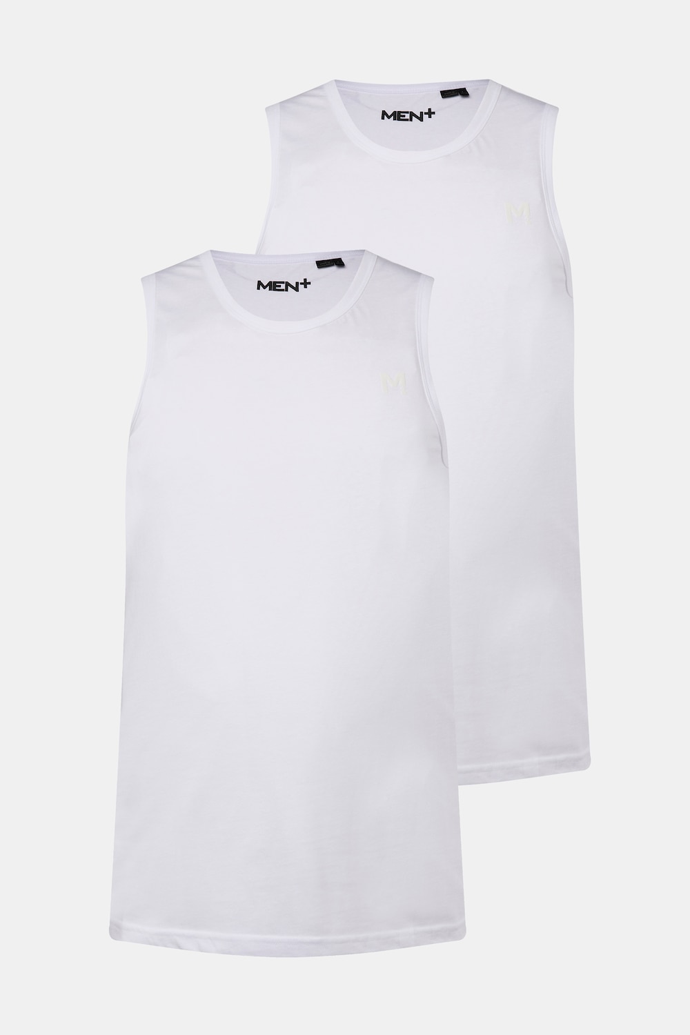 Große Größen Men+ Tanktop, Herren, weiß, Größe: 3XL, Baumwolle/Polyester, Men Plus von Men Plus