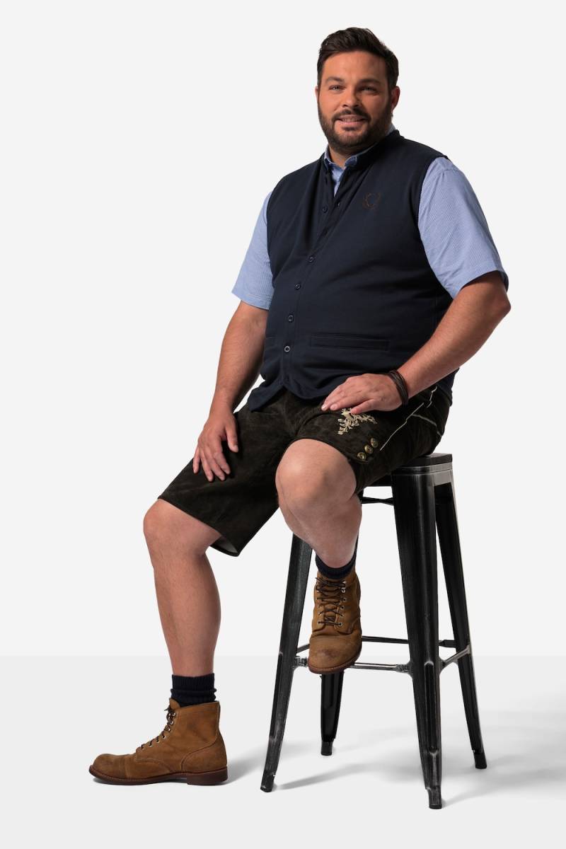 Große Größen Men+ Trachten-Weste, Herren, blau, Größe: 7XL, Baumwolle/Polyester, Men Plus von Men Plus