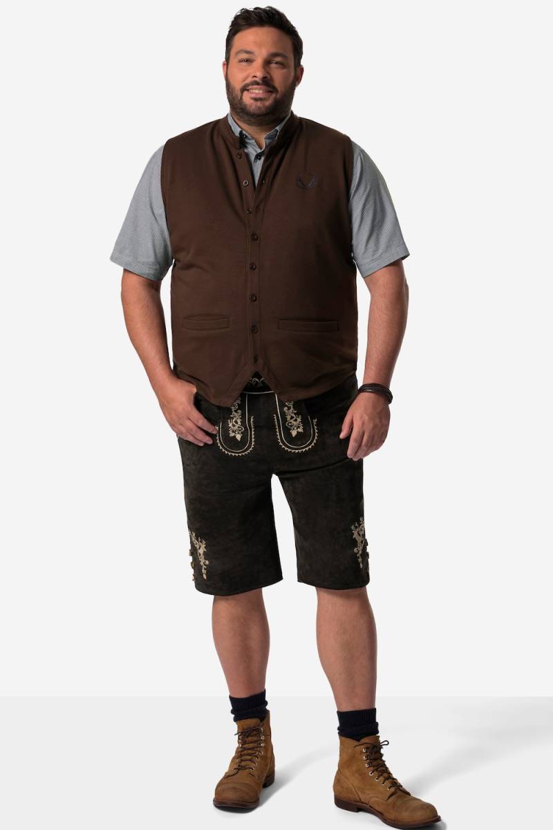 Große Größen Men+ Trachten-Weste, Herren, braun, Größe: 7XL, Baumwolle/Polyester, Men Plus von Men Plus