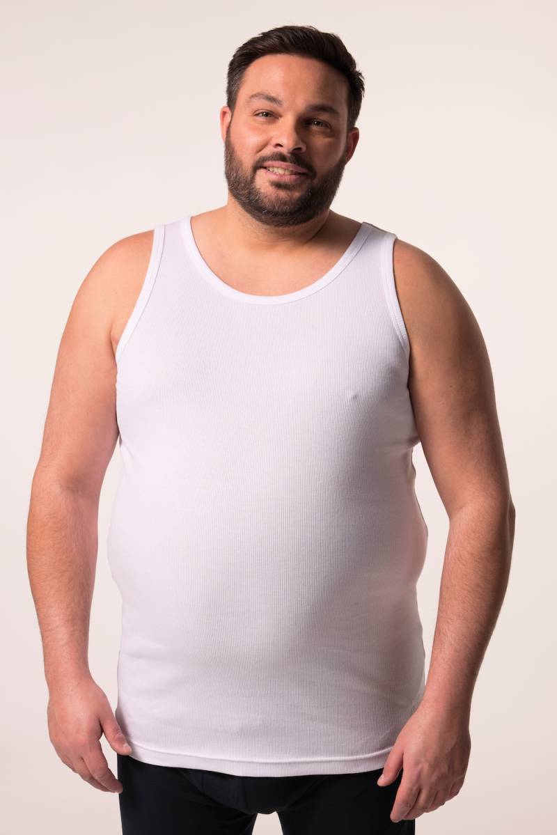 Große Größen Men+ Unterhemd, Herren, weiß, Größe: 5XL, Baumwolle, Men Plus von Men Plus