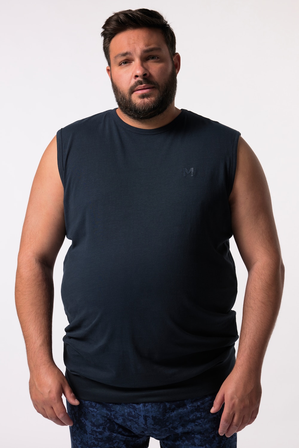 Große Größen Men+ Unterhemd Bauchfit, Herren, blau, Größe: 8XL, Baumwolle, Men Plus von Men Plus