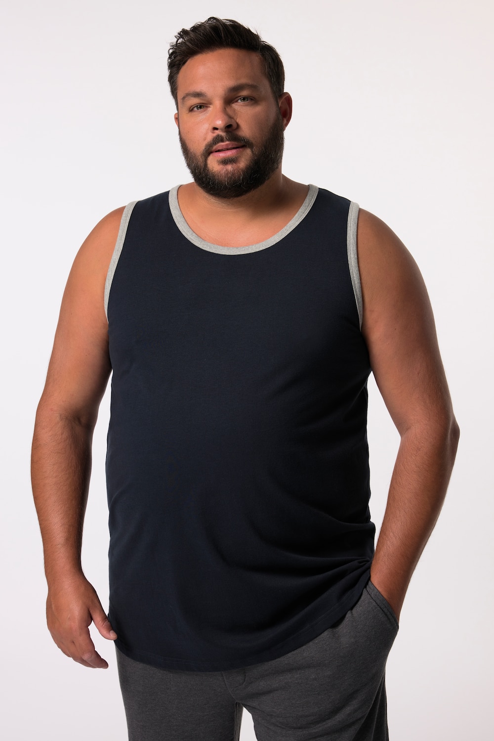 Große Größen Men+ Unterhemden, Herren, blau, Größe: 6XL, Baumwolle, Men Plus von Men Plus
