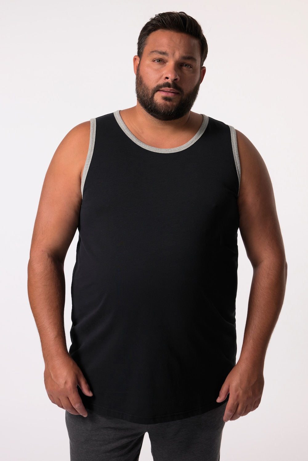 Große Größen Men+ Unterhemden, Herren, schwarz, Größe: 7XL, Baumwolle, Men Plus von Men Plus