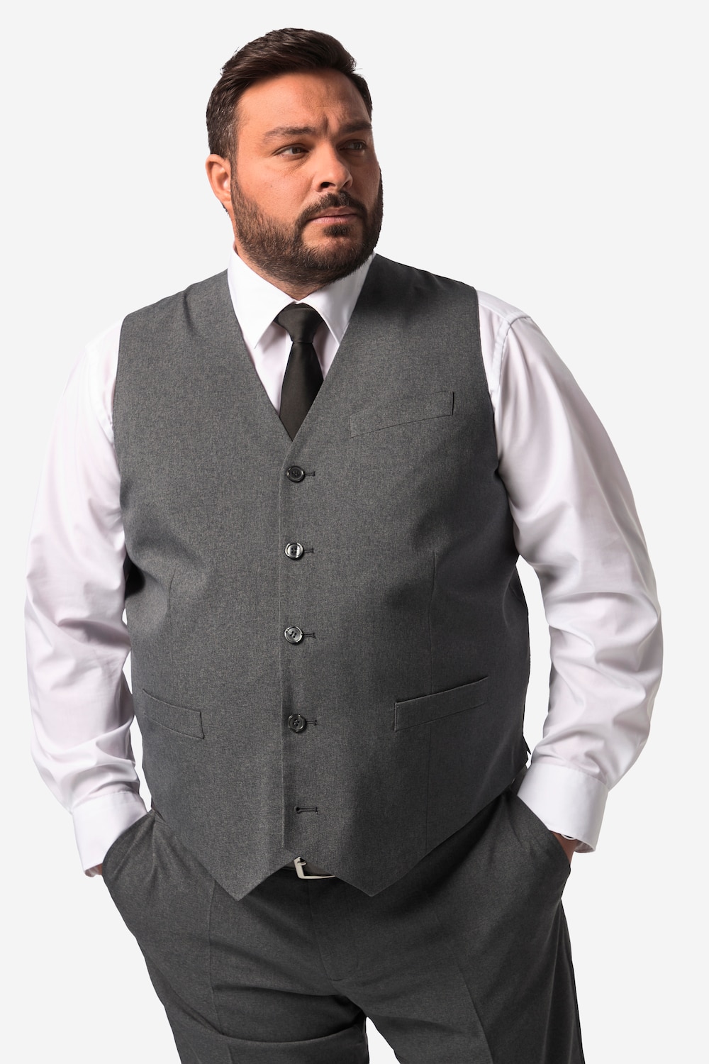 Große Größen Men+ Weste Baukasten Madrid, Herren, grün, Größe: 31, Polyester, Men Plus von Men Plus