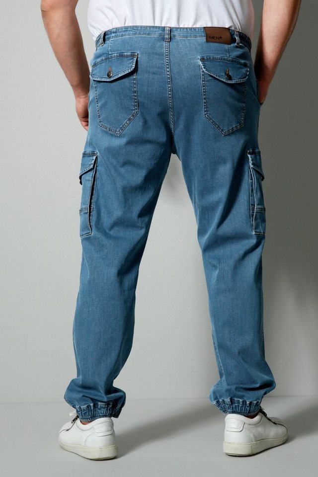 Men Plus 5-Pocket-Jeans Cargojeans Spezialschnitt mit seitlichem Dehnbund von Men Plus