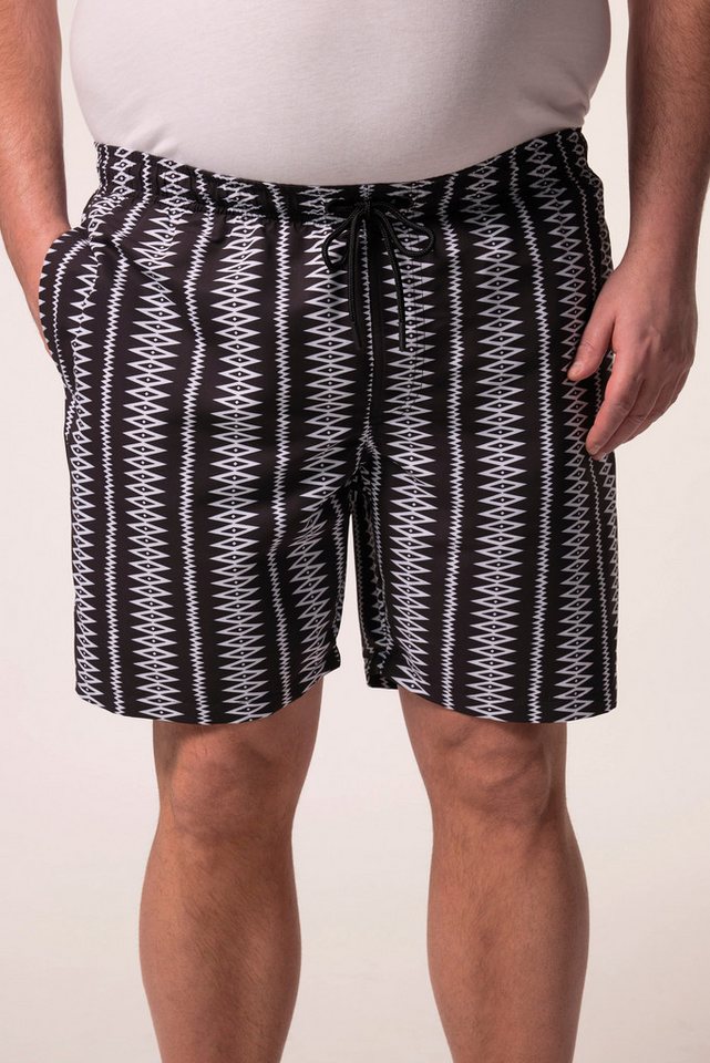 Men Plus Badehose Men+ Badeshorts Bauchfit Alloverprint Elastikbund von Men Plus