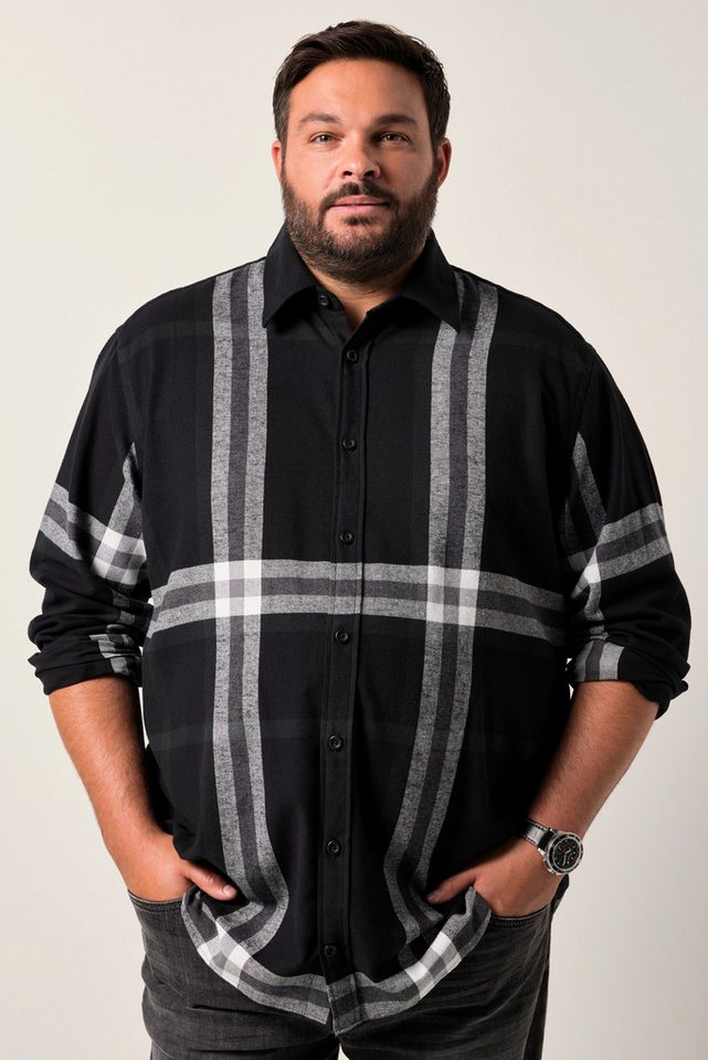 Men Plus Businesshemd Men+ Karo-Flanellhemd Langarm Kentkragen bis 8 XL Men Plus Businesshemd Men+ Karo-Flanellhemd Langarm Kentkragen bis 8 XL von Men Plus