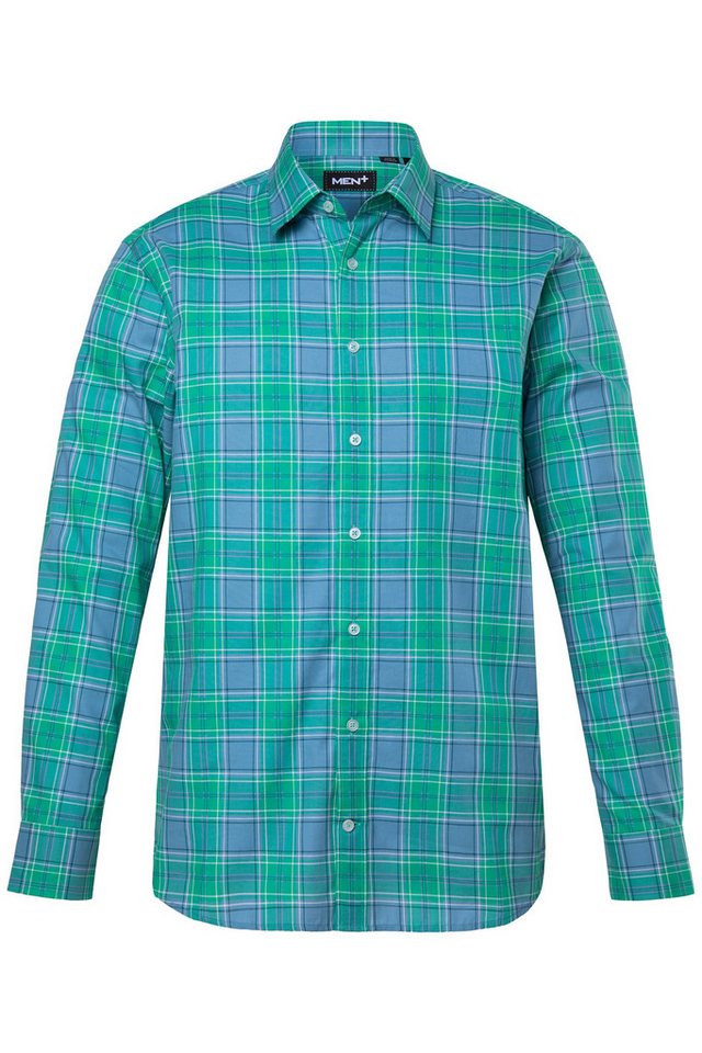 Men Plus Businesshemd Men+ Karohemd Langarm Kentkragen Comfort Fit von Men Plus