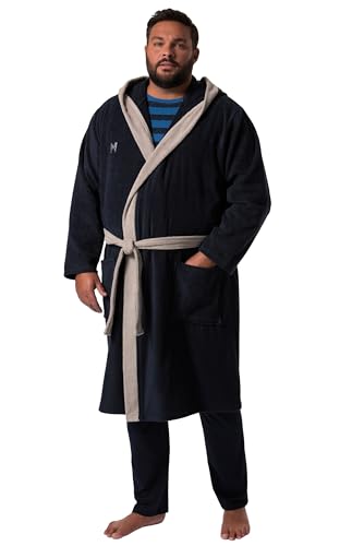 Men Plus Herren große Größen Übergrößen Menswear L-8XL Men+ Bademantel, Frottee, Kapuze, bis 8 XL Navy blau 8XL 832230785-8XL von Men Plus