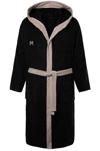 Men Plus Herren große Größen Übergrößen Menswear L-8XL Men+ Bademantel, Frottee, Kapuze, bis 8 XL schwarz 6XL 832230130-6XL von Men Plus