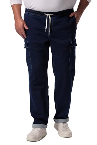 Men Plus Herren große Größen Übergrößen Menswear L-8XL Men+ Cargo-Jeans, Bauchfit, Regular Fit, 5-Pocket, bis 8 XL Dark Blue Denim 4XL 834960903-4XL von Men Plus