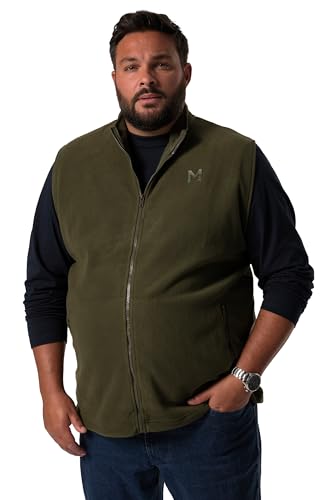 Men Plus Herren große Größen Übergrößen Menswear L-8XL Men+ Fleeceweste, Stehkragen, bis 8 XL tannengrün 6XL 832089640-6XL von Men Plus