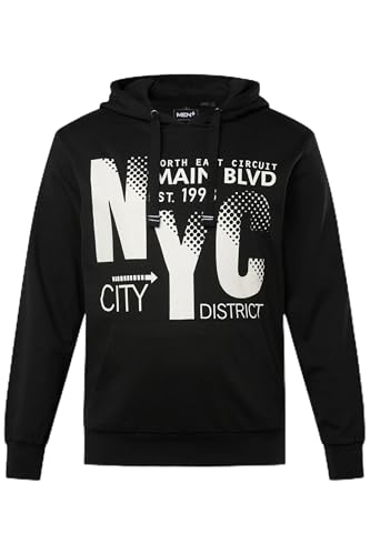 Men Plus Herren große Größen Übergrößen Menswear L-8XL Men+ Hoodie, Kapuzensweater, NYC Print, bis 80/82 schwarz 64+ 829728130-64+ von Men Plus