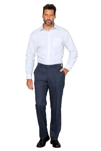 Men Plus Herren große Größen Übergrößen Menswear L-8XL Men+ Hose, Baukasten, Regular Fit, Bund verstellbar, bis 35 Rauchblau 64 200170722-64 von Men Plus