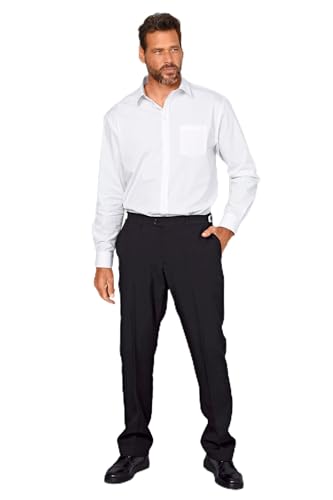 Men Plus Herren große Größen Übergrößen Menswear L-8XL Men+ Hose, Baukasten, Regular Fit, Bund verstellbar, bis 35 schwarz 66 200170100-66 von Men Plus