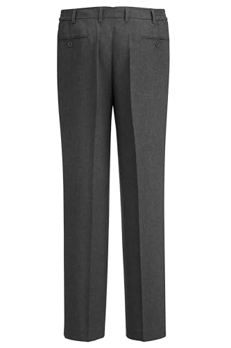 Men Plus Herren große Größen Übergrößen Menswear L-8XL Men+ Hose, Regular Fit, Bundfalten, bis Gr. 35 grau 26 200522170-26 von Men Plus