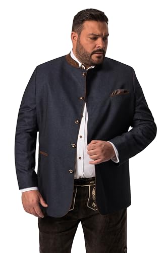 Men Plus Herren große Größen Übergrößen Menswear L-8XL Men+ Janker, Trachten, Leinenoptik, Stehkragen, bis 72 Navy blau 66 831435130-66 von Men Plus
