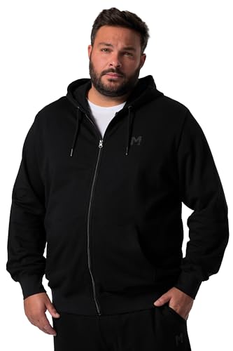 Men Plus Herren große Größen Übergrößen Menswear L-8XL Men+ Kapuzen-Sweatjacke, Basic, bis 8 XL schwarz 4XL 834851100-4XL von Men Plus