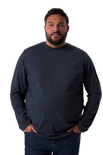 Men Plus Herren große Größen Übergrößen Menswear L-8XL Men+ Langarmshirt, Basic, Rundhals, bis 8 XL Navy blau 3XL 836307130-3XL von Men Plus