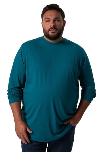 Men Plus Herren große Größen Übergrößen Menswear L-8XL Men+ Langarmshirt, Basic, Rundhals, bis 8 XL Rauchblau 3XL 836307760-3XL von Men Plus