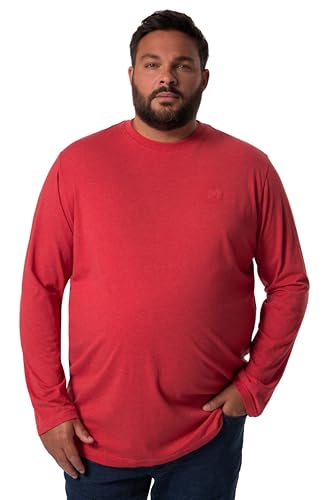 Men Plus Herren große Größen Übergrößen Menswear L-8XL Men+ Langarmshirt, Basic, Rundhals, bis 8 XL rot 7XL 836307535-7XL von Men Plus