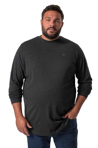 Men Plus Herren große Größen Übergrößen Menswear L-8XL Men+ Langarmshirt, Basic, Rundhals, bis 8 XL schwarz XXL 836307100-XXL von Men Plus