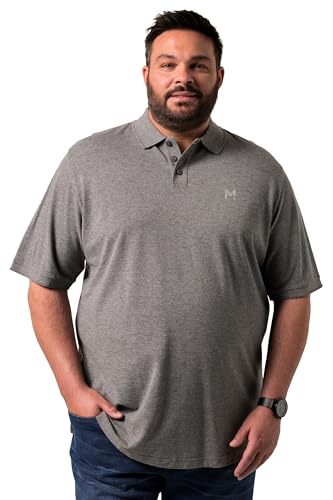 Men Plus Herren große Größen Übergrößen Menswear L-8XL Men+ Poloshirt, Basic, Piqué, Halbarm, bis 8 XL grau XL 836256146-XL von Men Plus