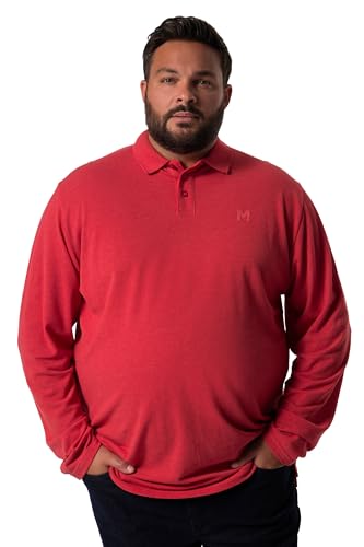 Men Plus Herren große Größen Übergrößen Menswear L-8XL Men+ Poloshirt, Basic, Piqué, Langarm, bis 8 XL rot 4XL 836270535-4XL von Men Plus